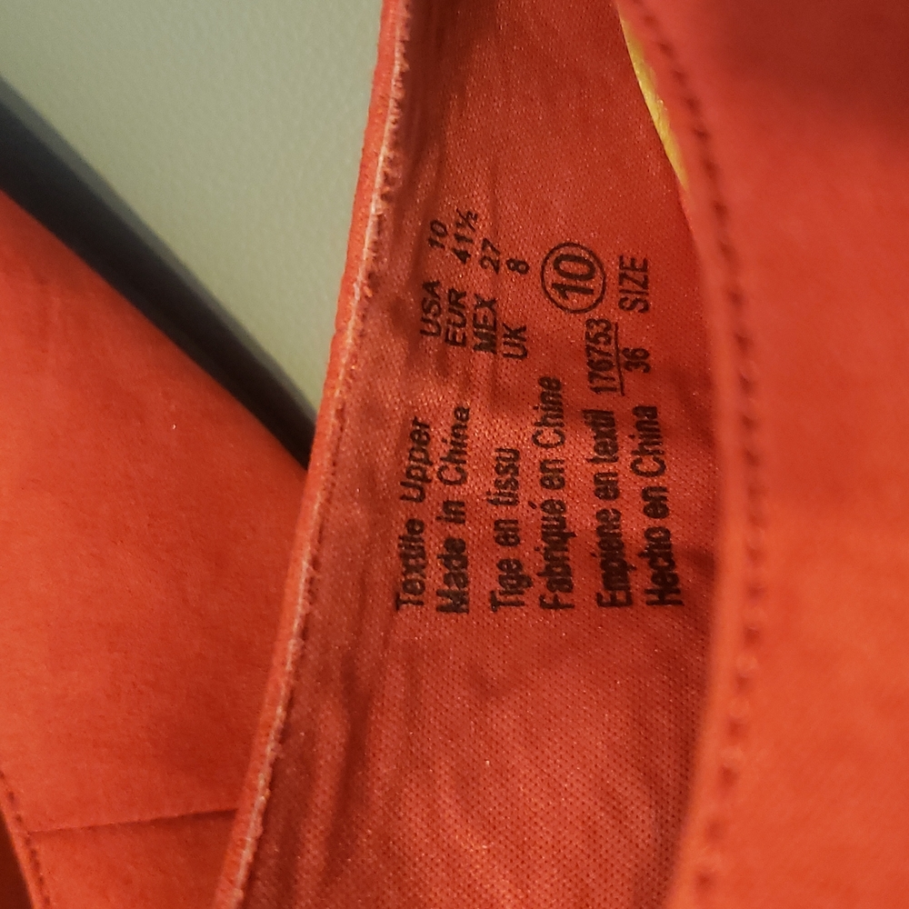 NWOT - Suede Slingback Shoes (red) - Picture 6 of 7